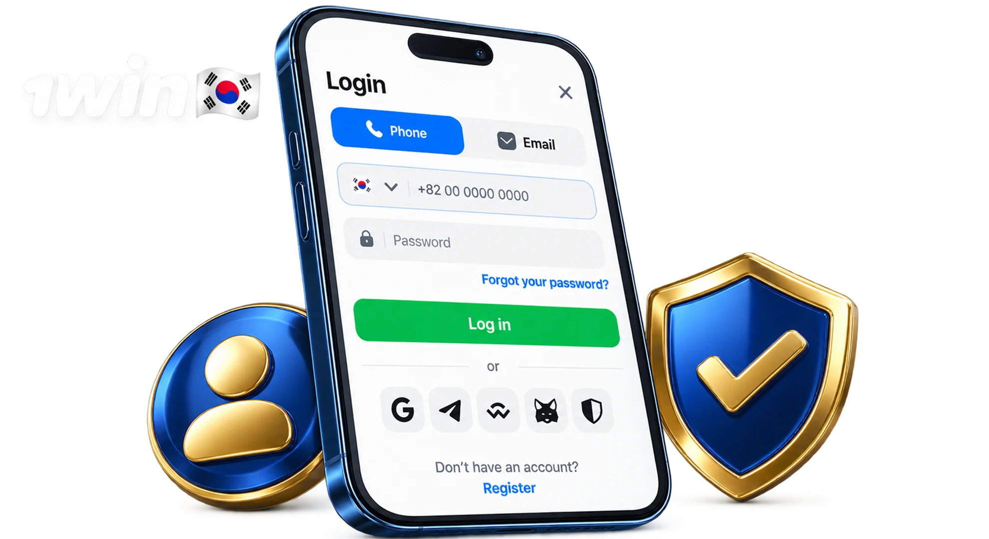 1win Korea Login with secure phone or email access password recovery and smooth account authentication